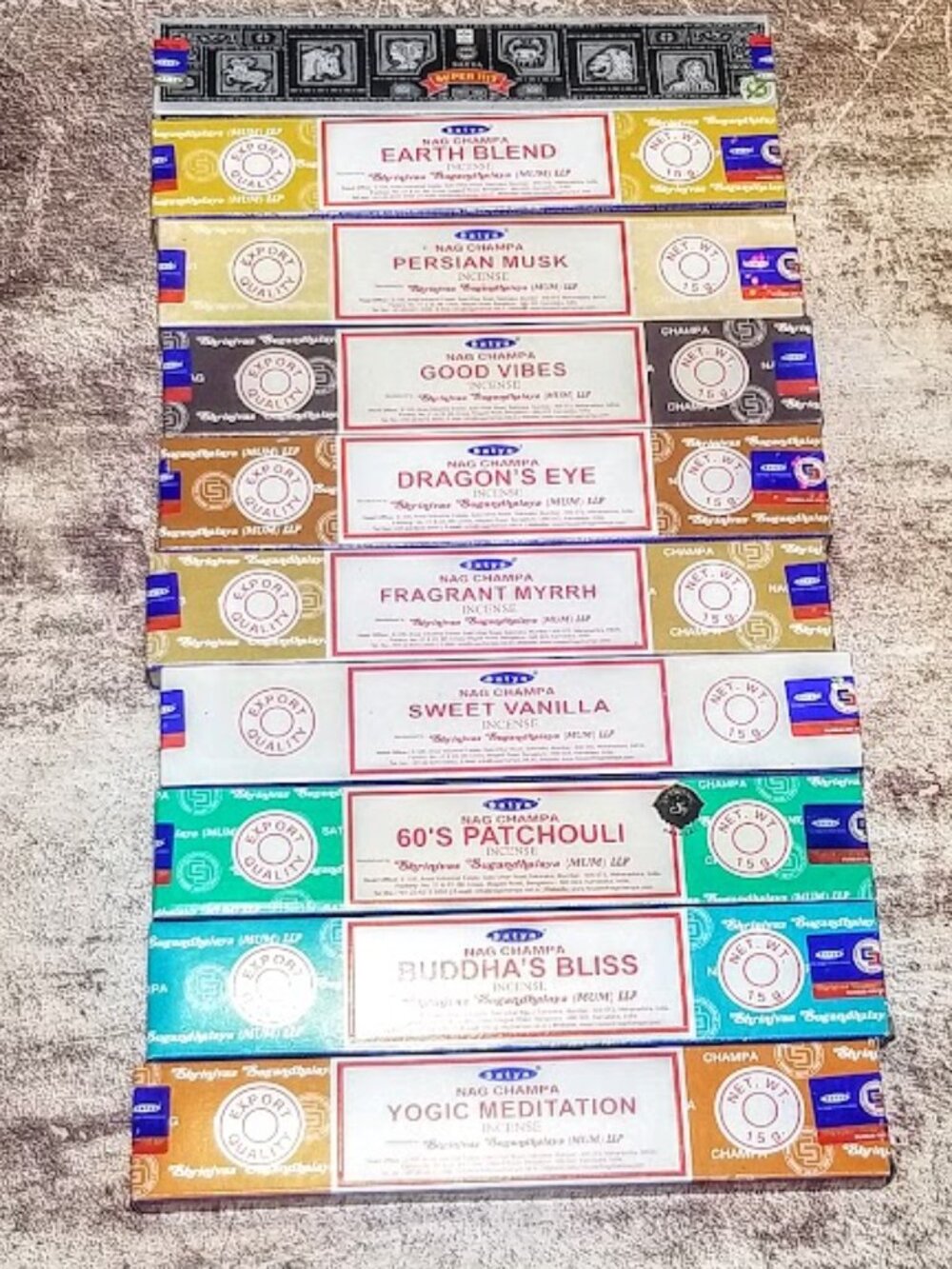 10pc Satya NAG CHAMPA BLEND Incense Variety Pack Assortment Bundle- Indian/India